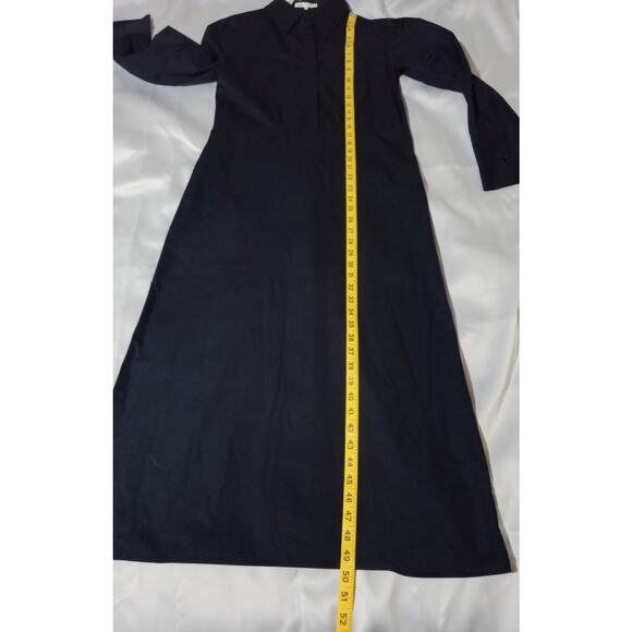Zara Collection Long Sleeve Pullover Poplin Maxi Shirt Dress Blue Size Small - Picture 9 of 16